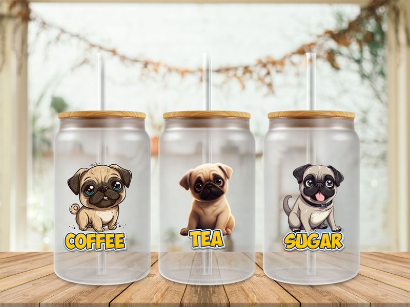 Fawn Pug Coffee Tea Sugar