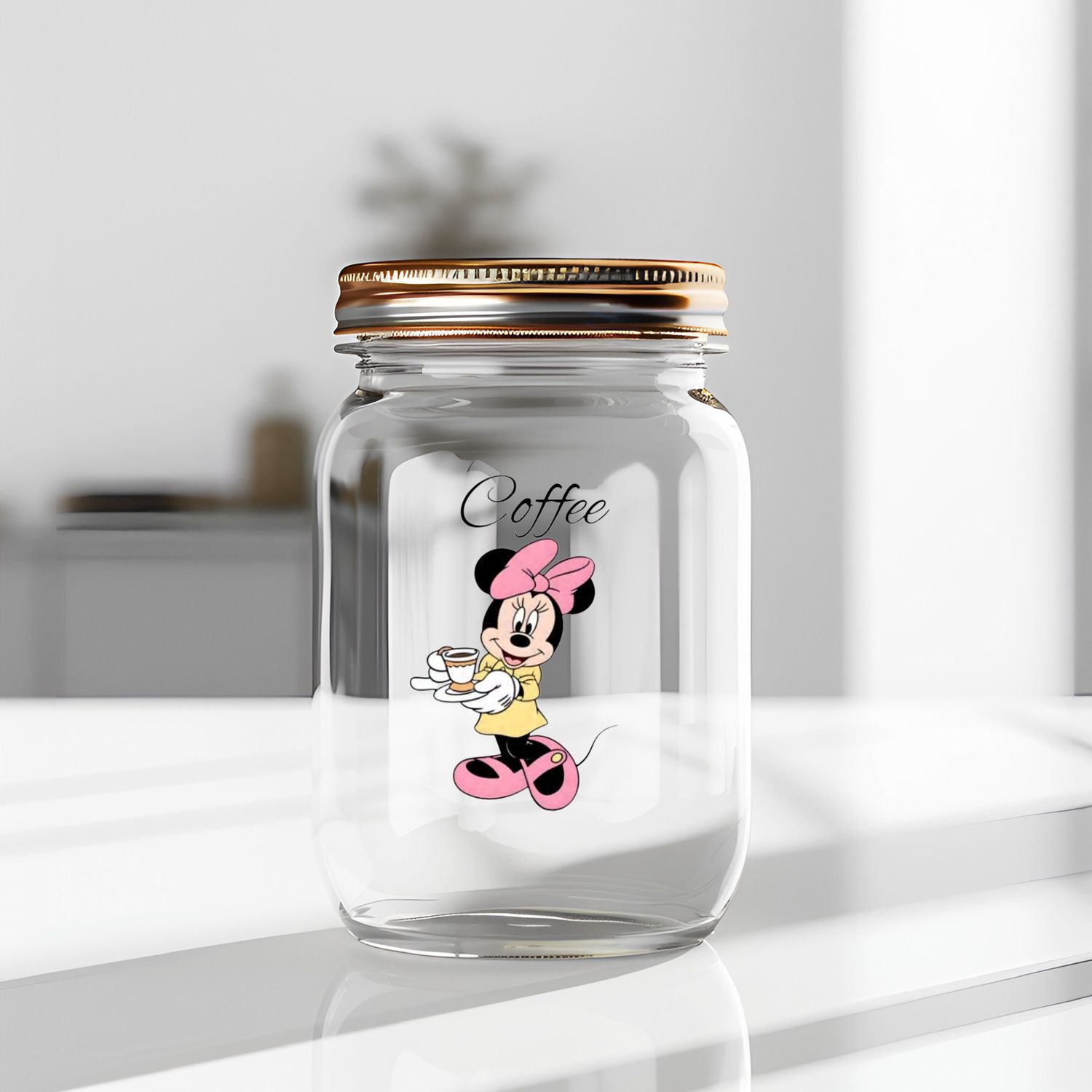 Minnie Decals Coffee Tea Sugar, DESIGN: MINNIE COFFEE