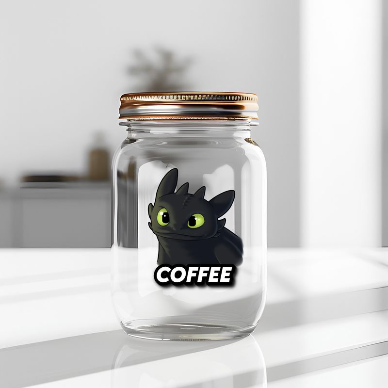 Toothless Decals Coffee Tea Sugar Milo