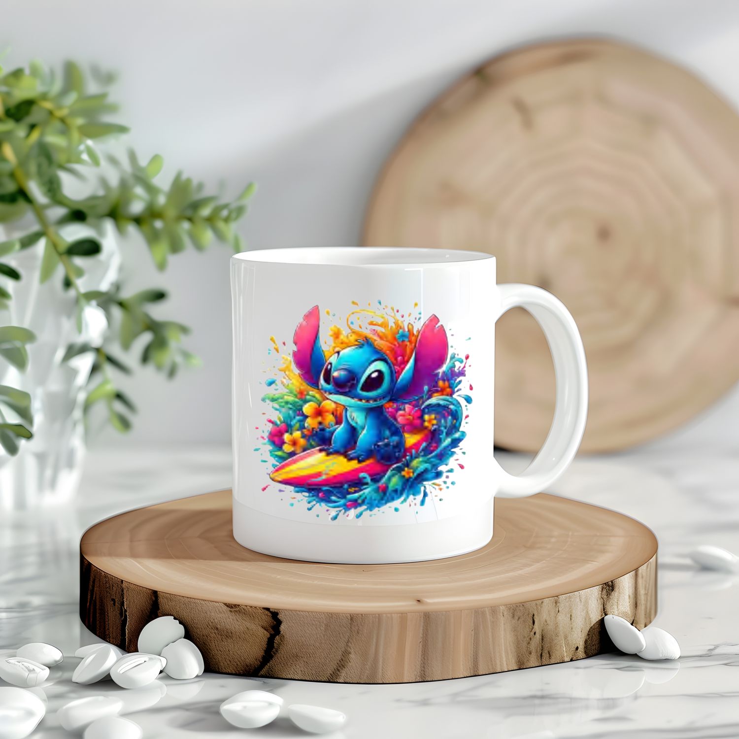 Stitch Colour Splash on Surfboard Decal