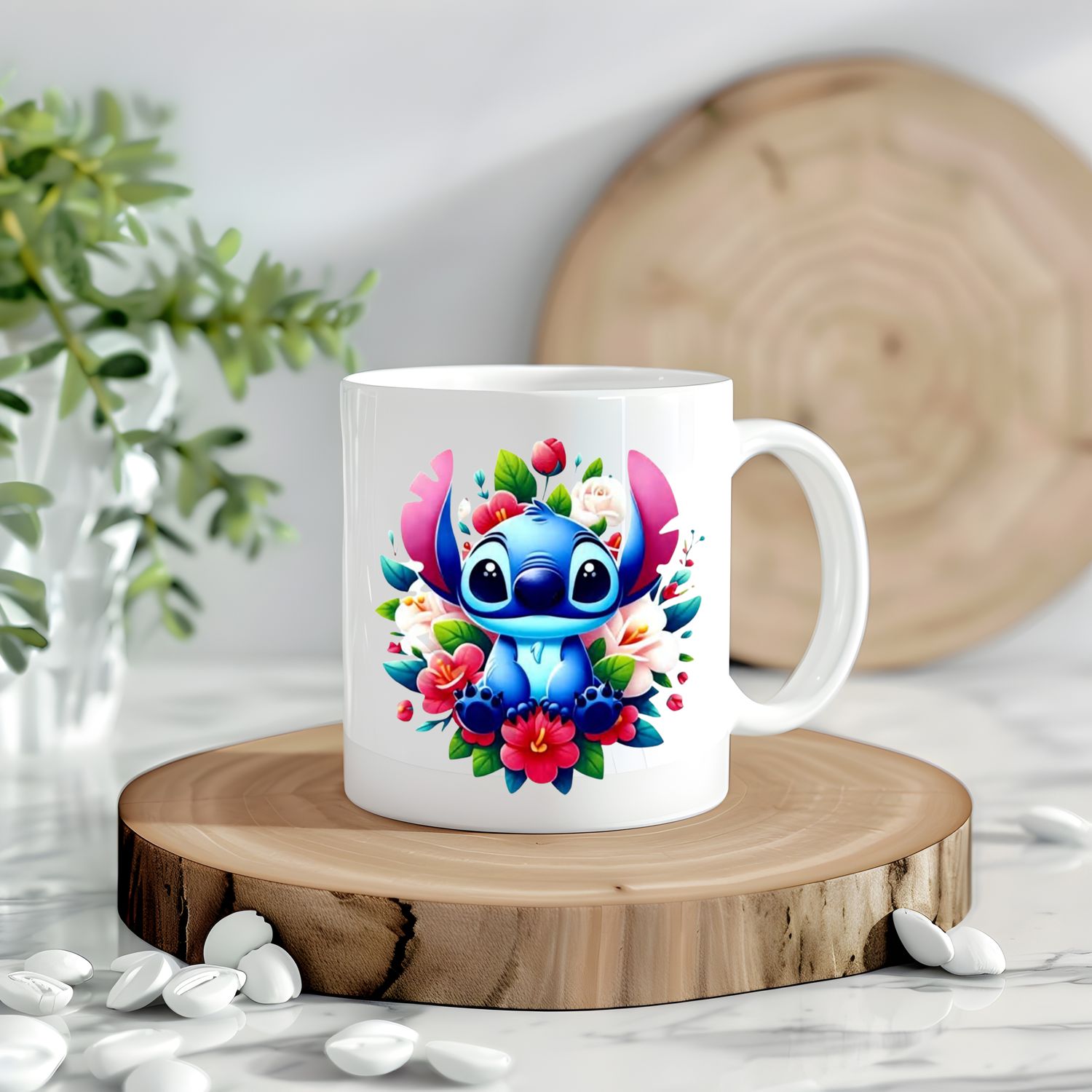 Stitch with Flowers Decal