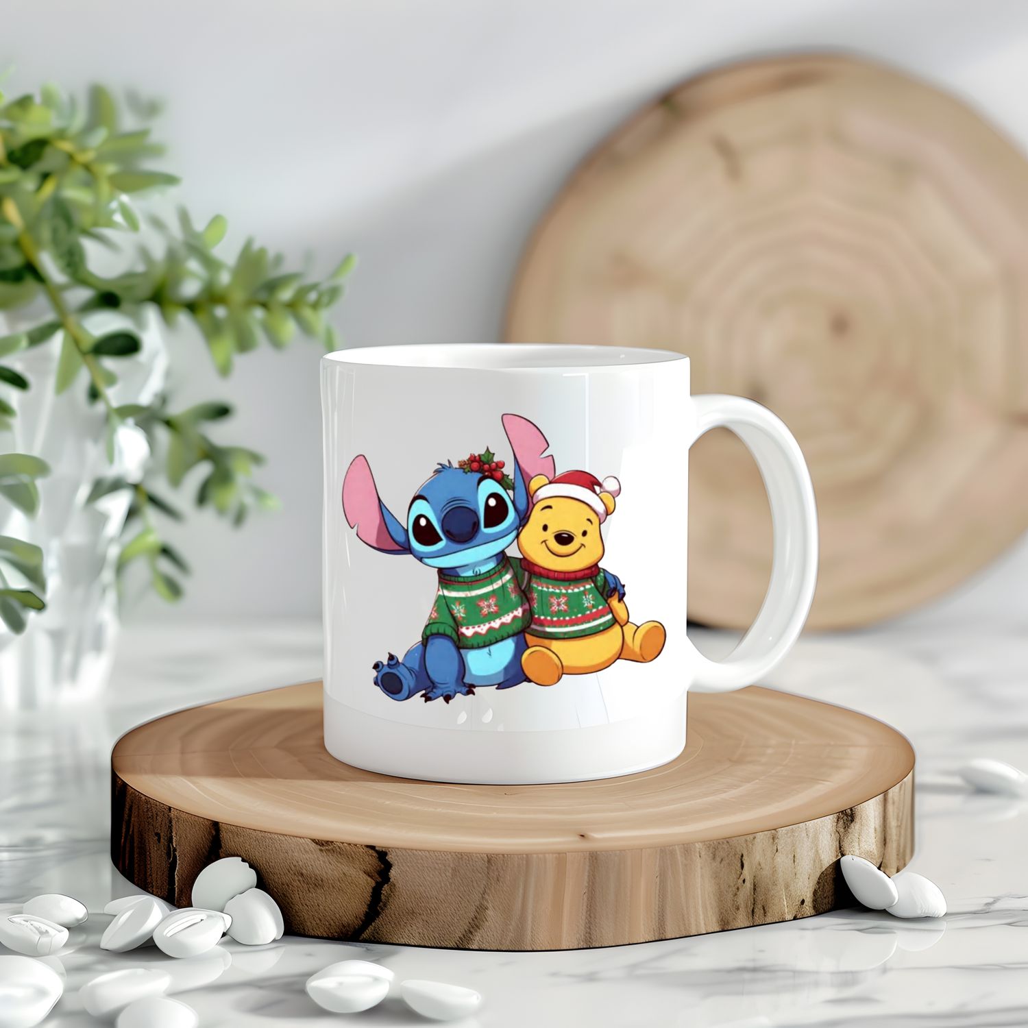 Pooh &amp; Stitch Green Jumper Decal