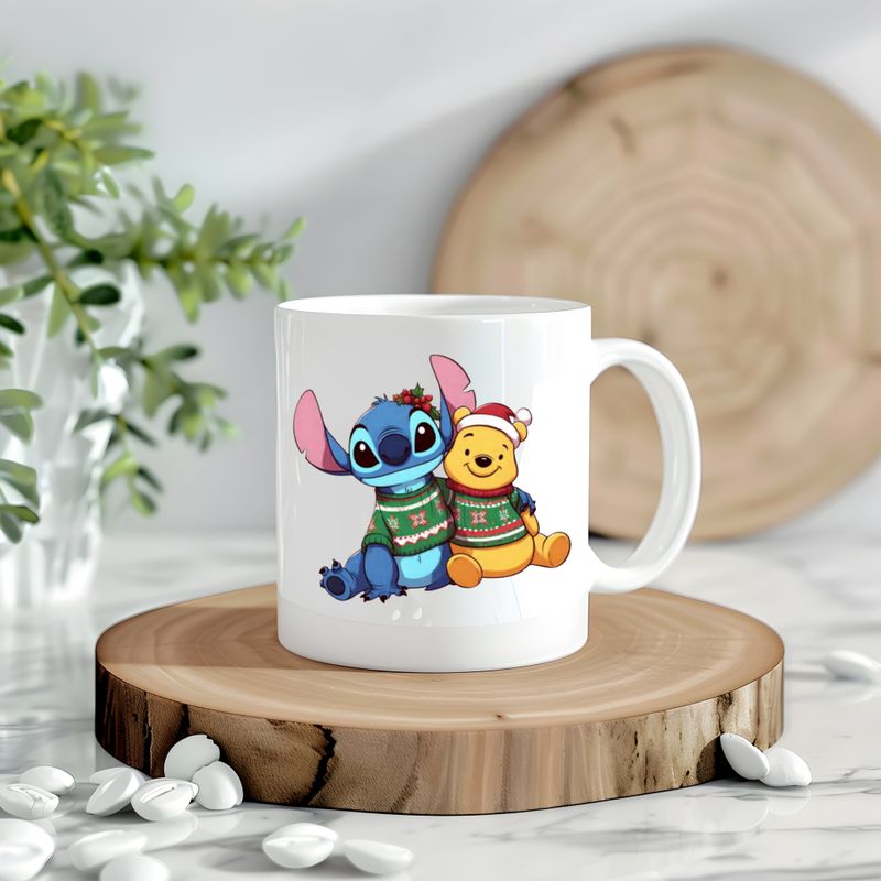 Pooh &amp; Stitch Green Jumper Decal