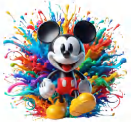Mickey Colour Splash Yellow Shoes Decal