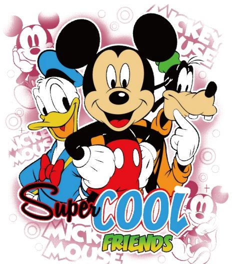 Super Cool Friends Mickey White Background Decal