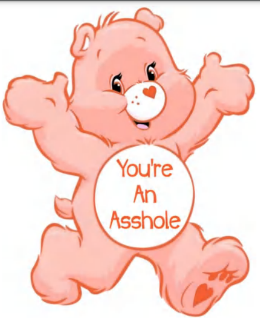 Swear Bear You're An Asshole Decal