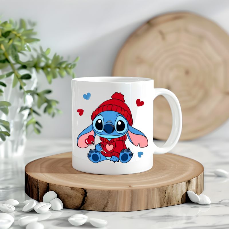 Stitch With Red Beanie &amp; Lollipop Decal