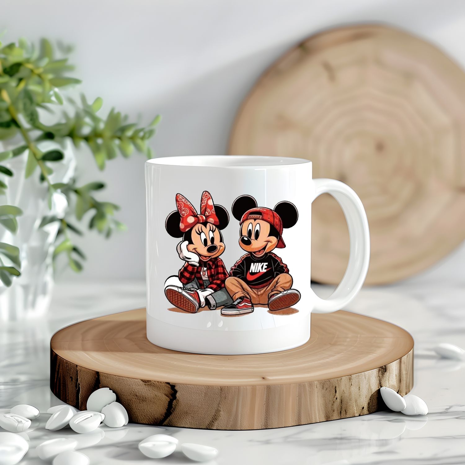 Mickey &amp; Minnie Sitting Decal