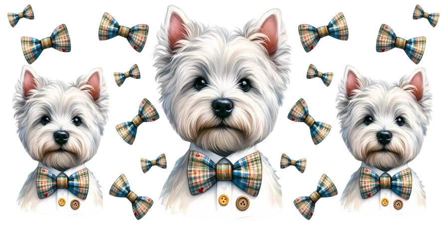 Yorkshire Terrier With Bows