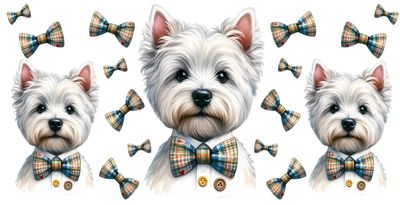 Yorkshire Terrier With Bows