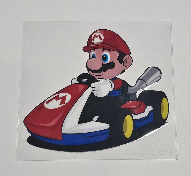 Mario With Racing Cart Decal