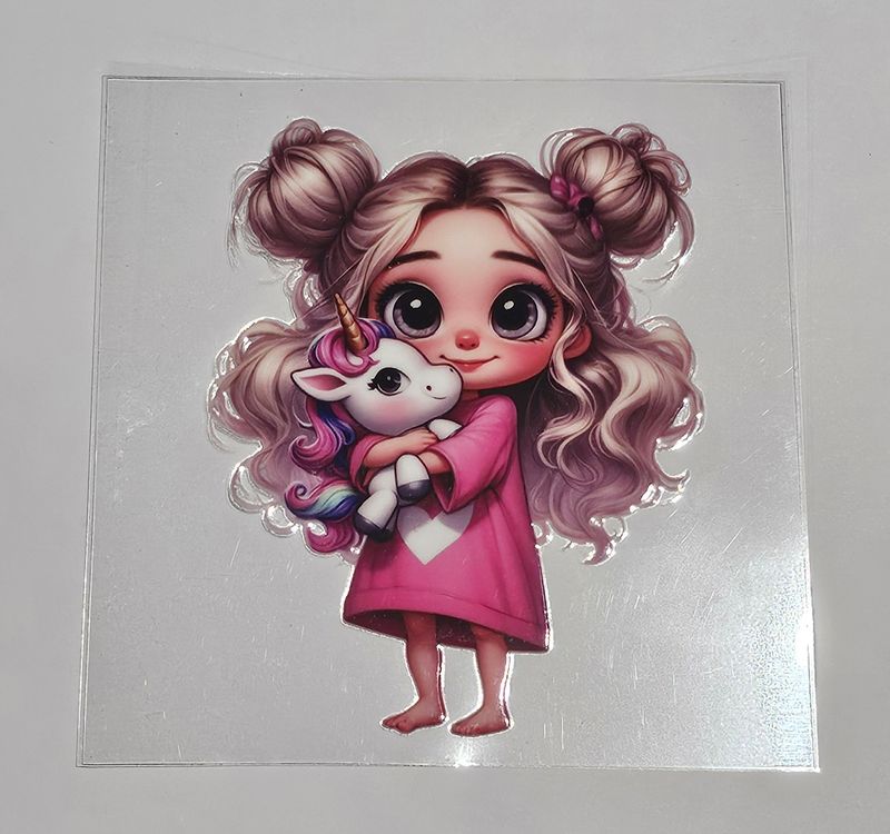 Cute Girl With Unicorn Decal