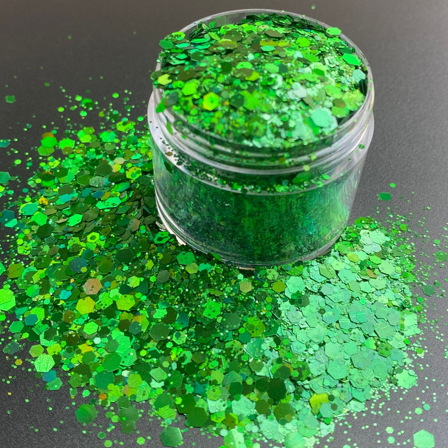 Emerald Chunky Glitters Mix, GRAMS: 25g
