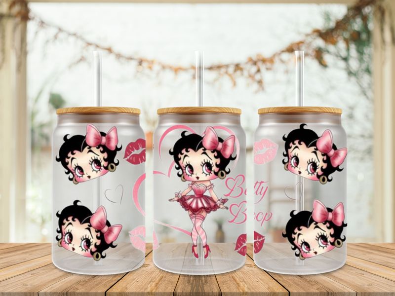 Double Sided Betty Boop With Kiss Marks