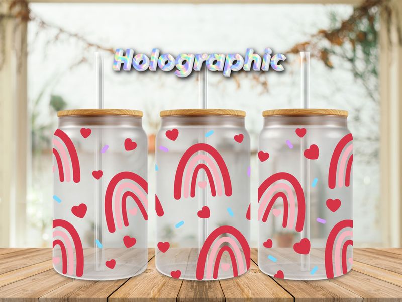 Holographic Rainbows, Hearts, Confetti