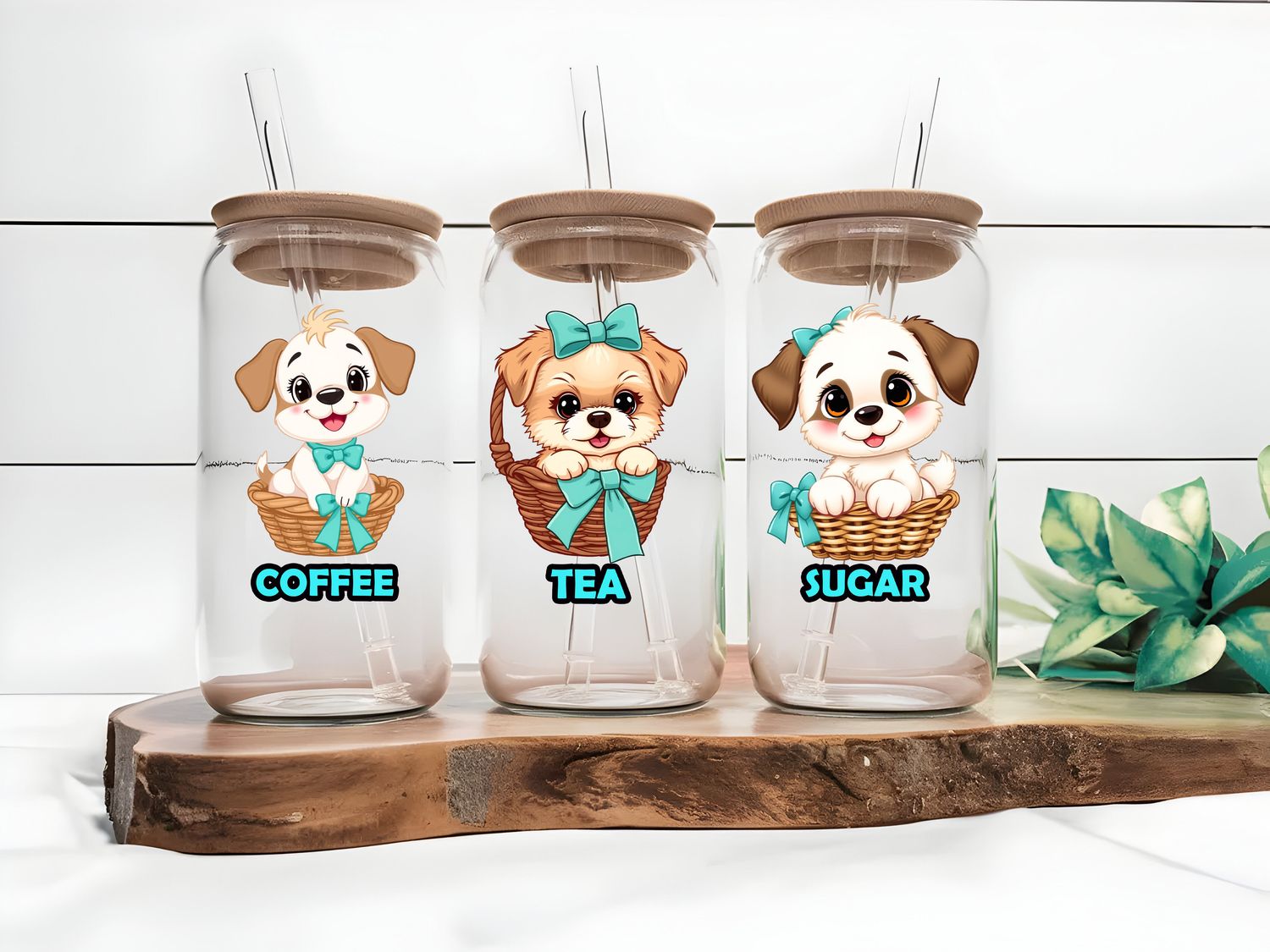 Cute Dogs Coffee Tea Sugar
