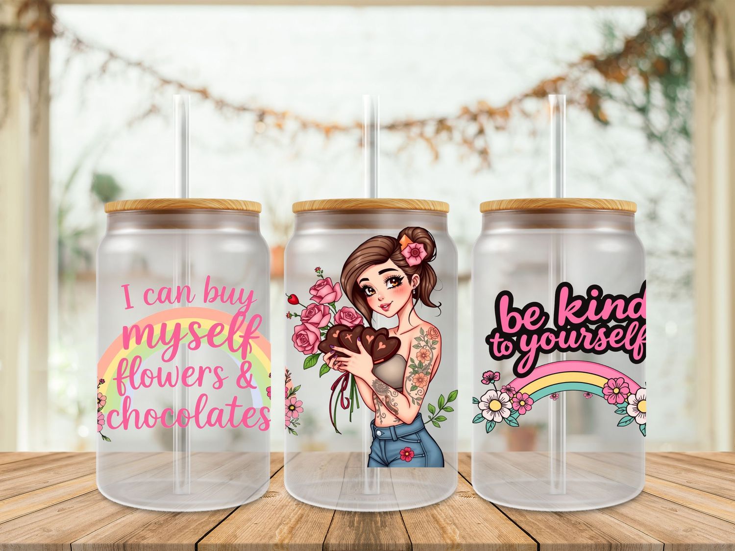 Double Sided I Can Buy Myself Flowers &amp; Chocolates