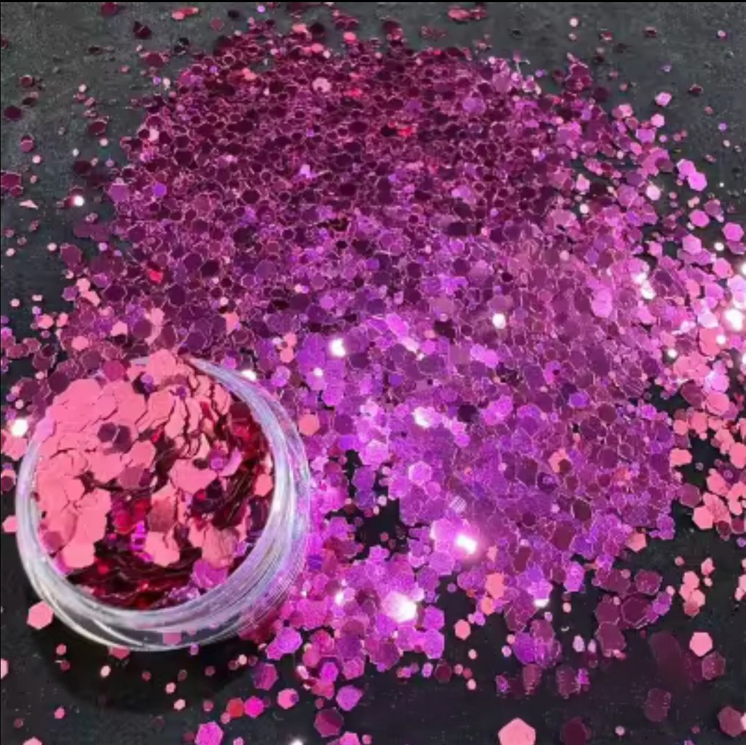 Magenta Chunky Glitters, GRAMS: 25g