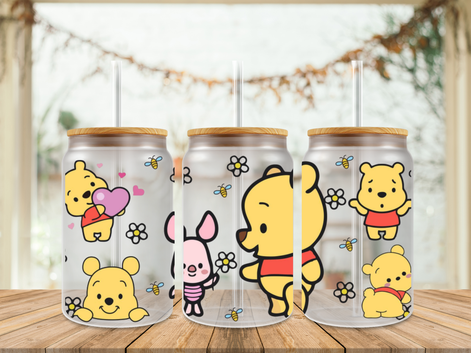 Double Sided Pooh &amp; Piglet Flowers