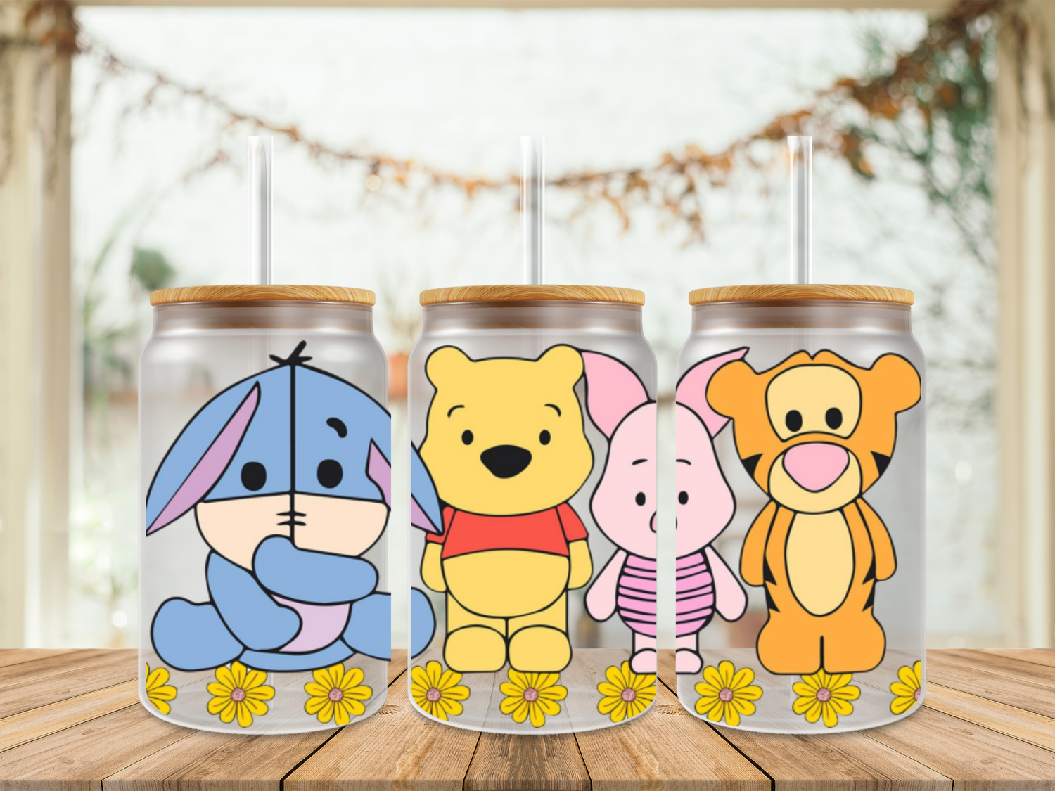 Double Sided Pooh &amp; Friends Sunflowers