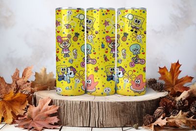 20oz Sublimation Tumbler Wrap Print - Spongebob #8