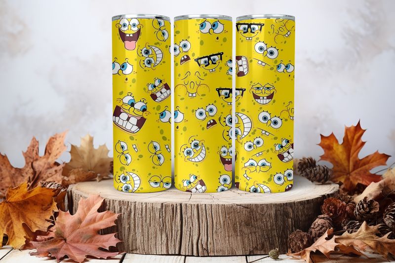 20oz Sublimation Tumbler Wrap Print - Spongebob #4