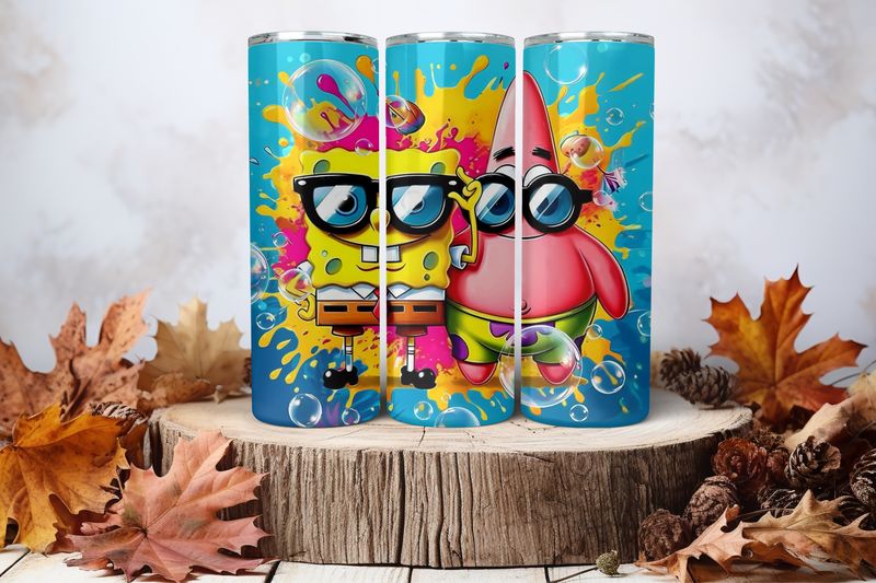 20oz Sublimation Tumbler Wrap Print - Spongebob #5
