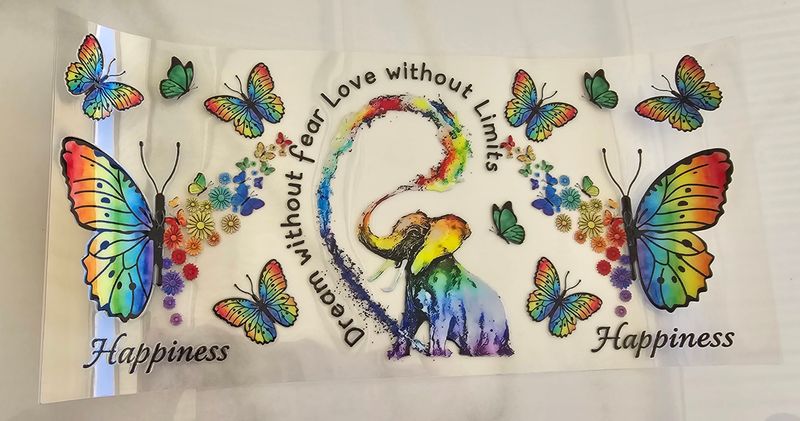 Double Sided Uv Dtf Wrap - Dream Without Fear Love Without Limits