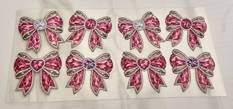 Double Sided Uv Dtf Wrap - Pink Bows