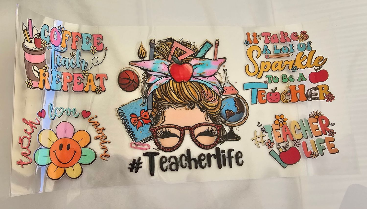 Double Sided Uv Dtf Wrap - Teacher Life