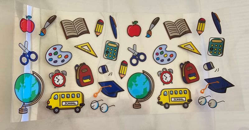 Double Sided Uv Dtf Wrap - School Painting