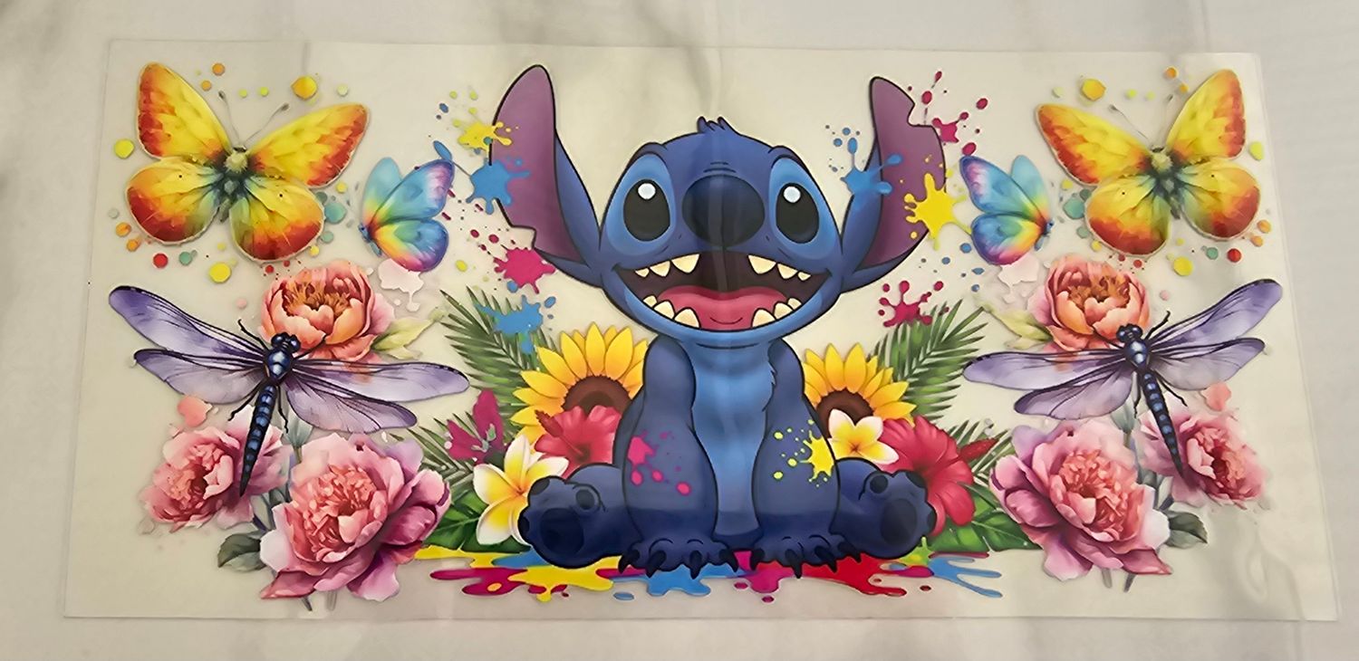 Double Sided Uv Dtf Wrap - Stitch With Dragonflies