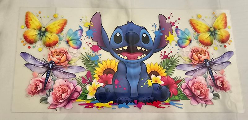 Double Sided Uv Dtf Wrap - Stitch With Dragonflies