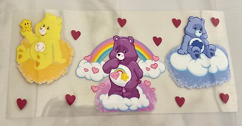 Double Sided Uv Dtf Wrap - Care Bears Rainbow