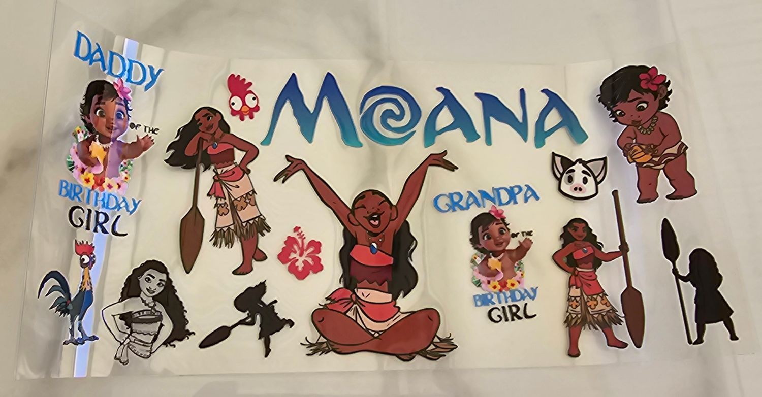 Double Sided Uv Dtf Wrap - Moana