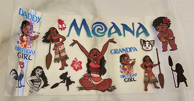 Double Sided Uv Dtf Wrap - Moana