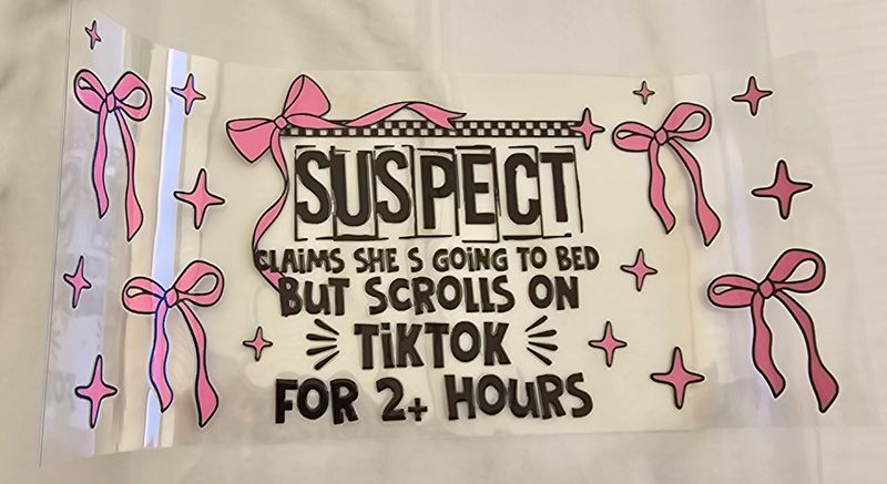 Double Sided Uv Dtf Wrap - Suspect Tiktok
