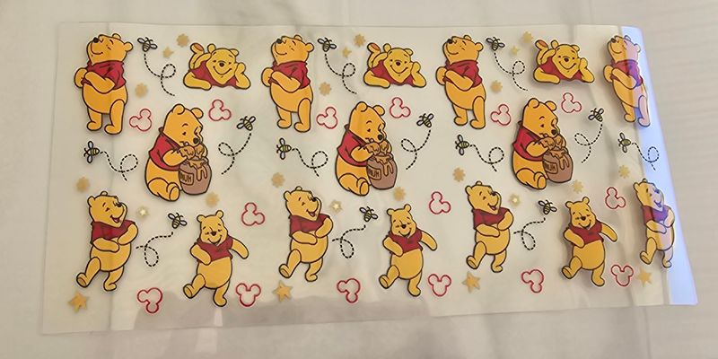 Double Sided Uv Dtf Wrap - Pooh Hunny Bees