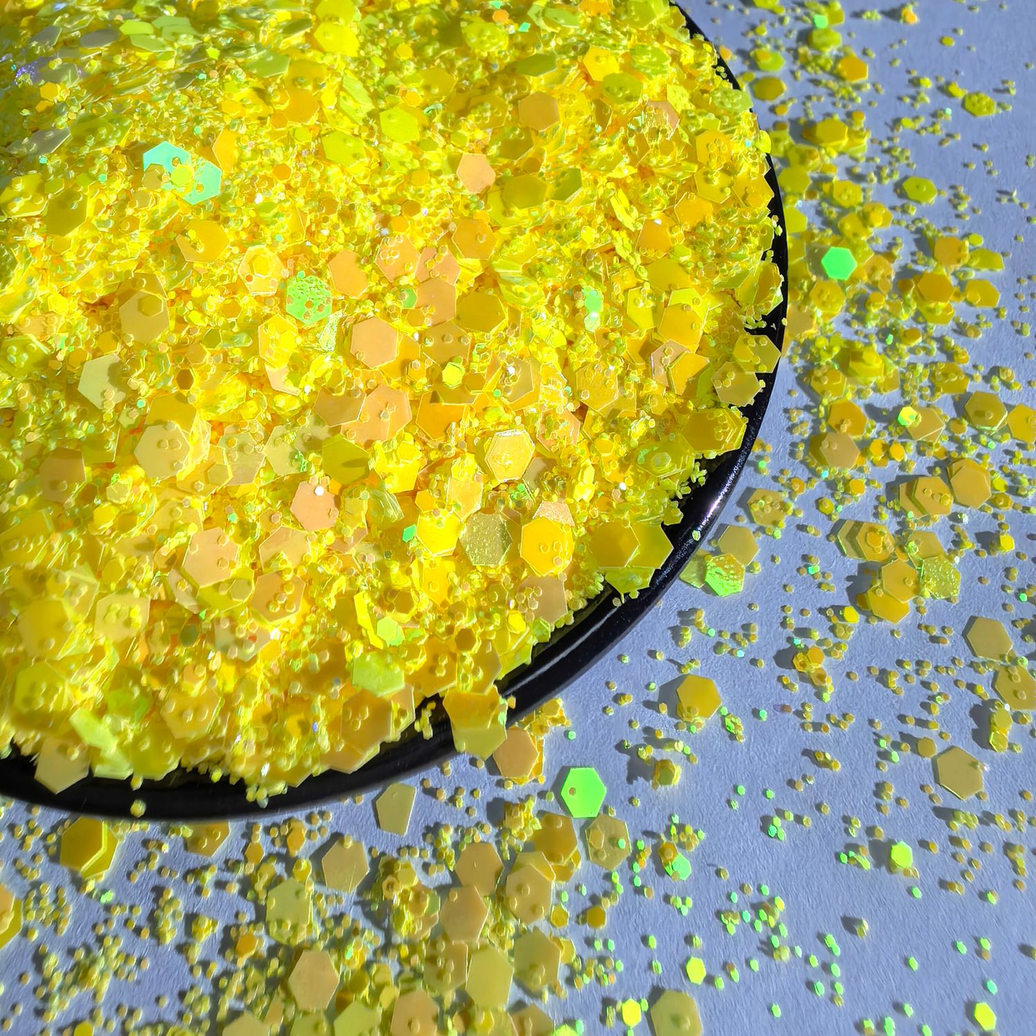 Citrine Chunky Glitters Mix, GRAMS: 25g