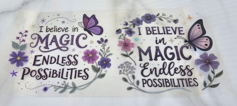 Double Sided Uv Dtf Wrap - I Believe In Magic Endless Possibilities