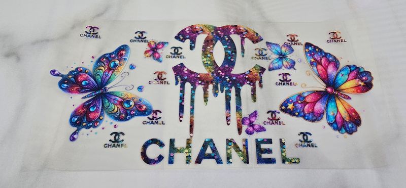Double Sided Uv Dtf Wrap - Colourful Butterflies Luxury