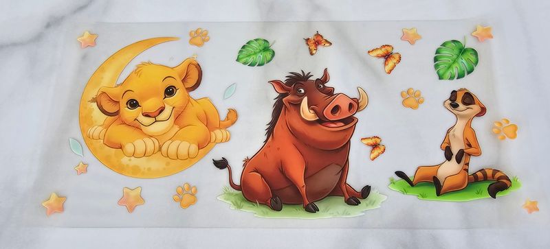 Double Sided Uv Dtf Wrap - Lion King Moon