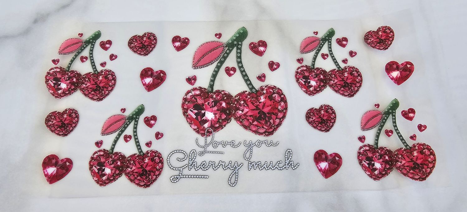 Double Sided Uv Dtf Wrap - I Love You Cherry Much