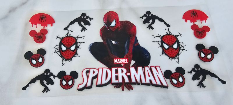 Double Sided Uv Dtf Wrap - Spiderman