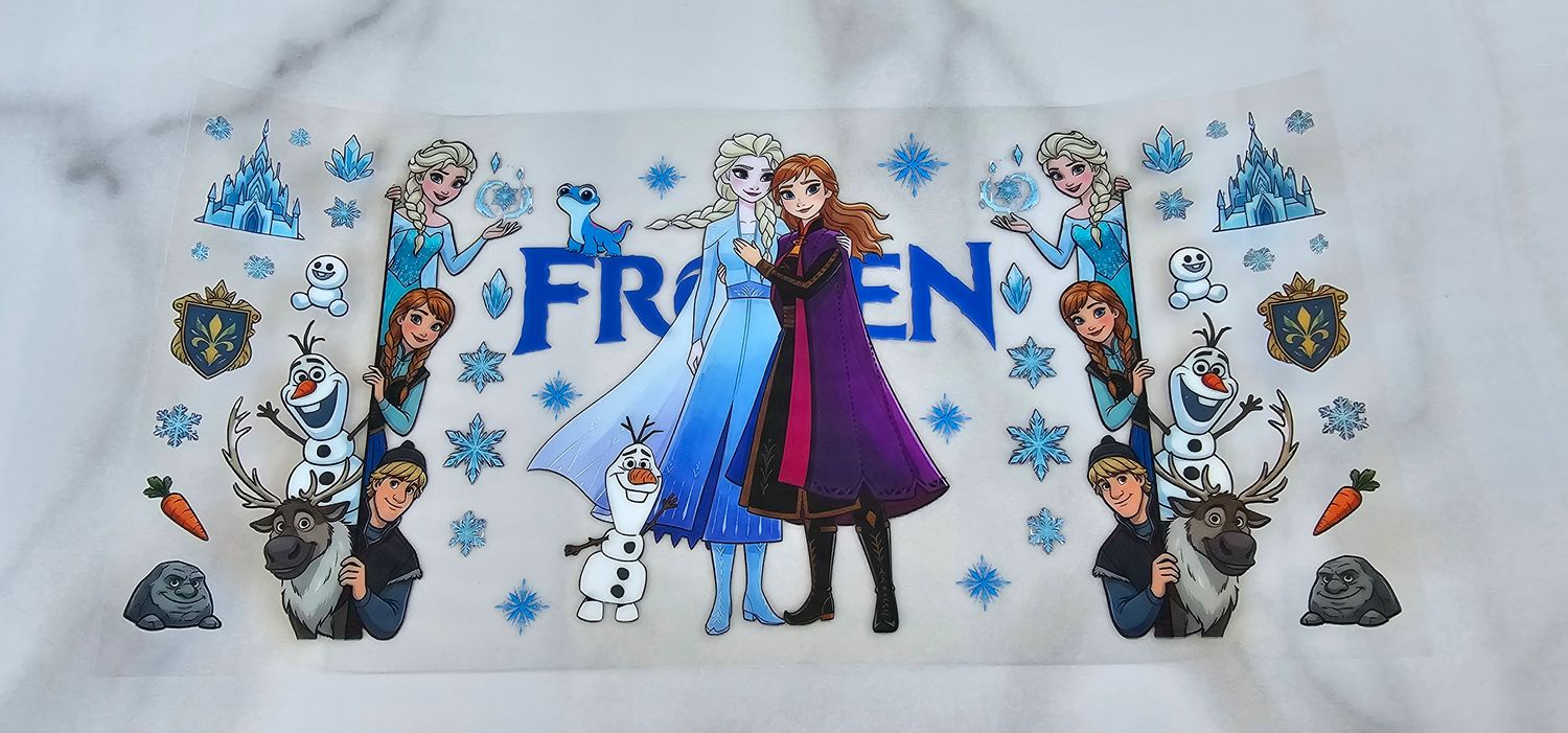 Double Sided Uv Dtf Wrap - Frozen Cute Peek