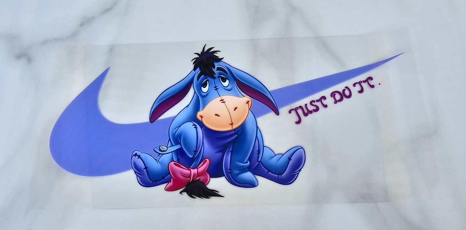 Double Sided Uv Dtf Wrap - Eeyore Just Do It