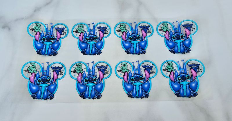 Double Sided Uv Dtf Wrap - Stitch Mickey Head