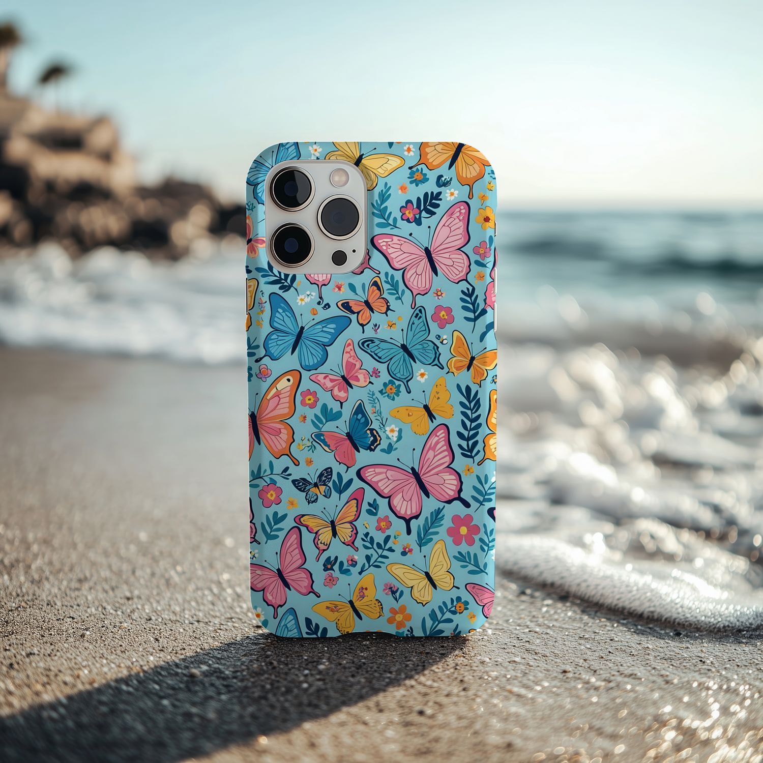 Butterfly Bliss Blue Phone Case