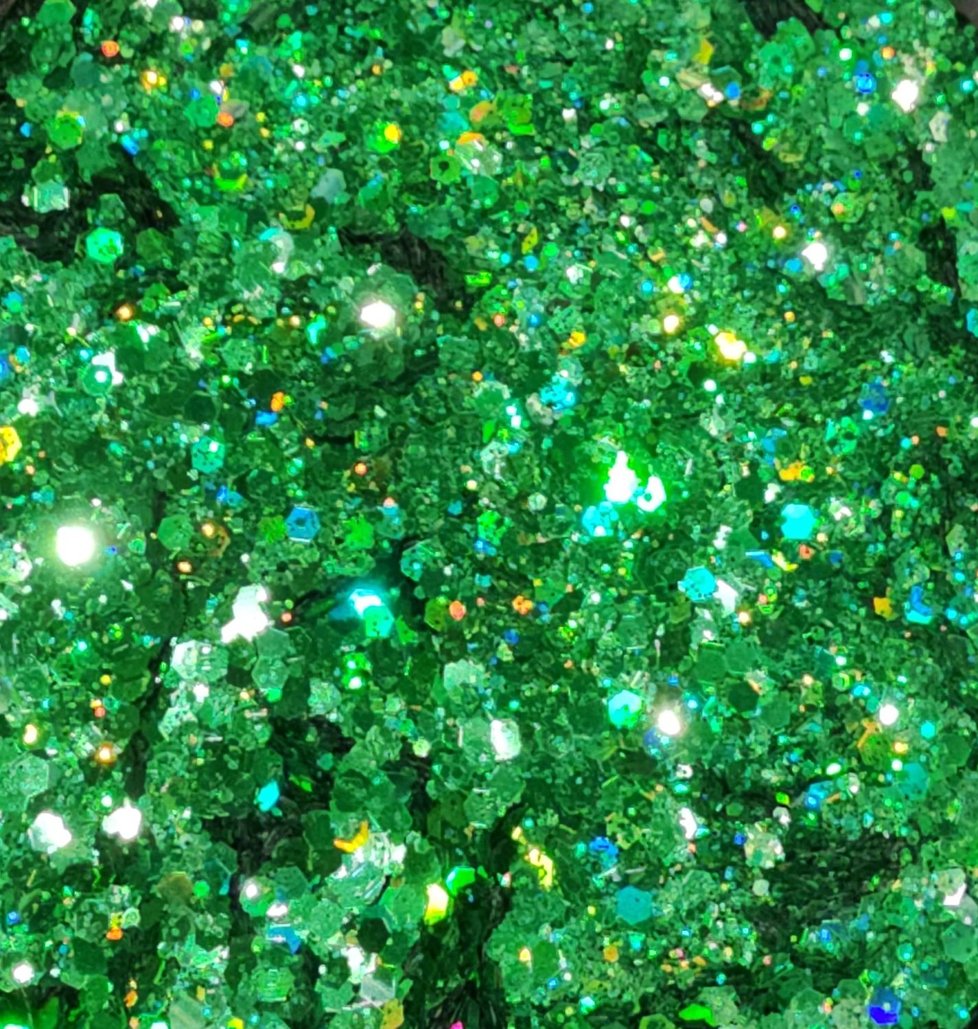 Mystic Green Chunky Glitters Mix, GRAMS: 25g