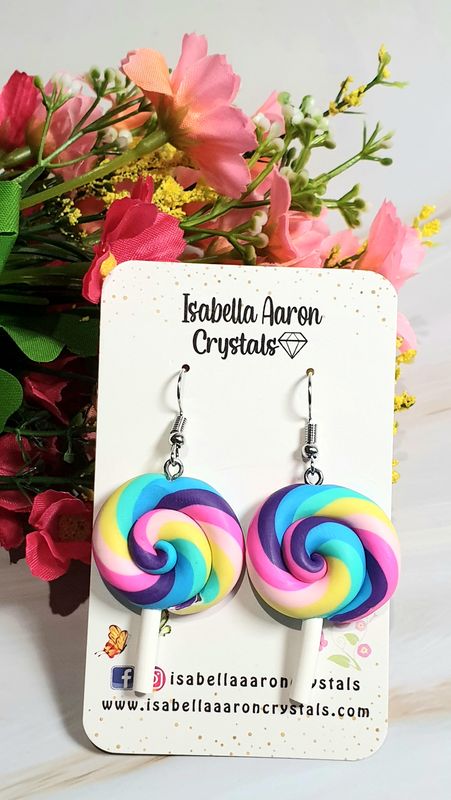 Lollipop Polymer Clay Earrings
